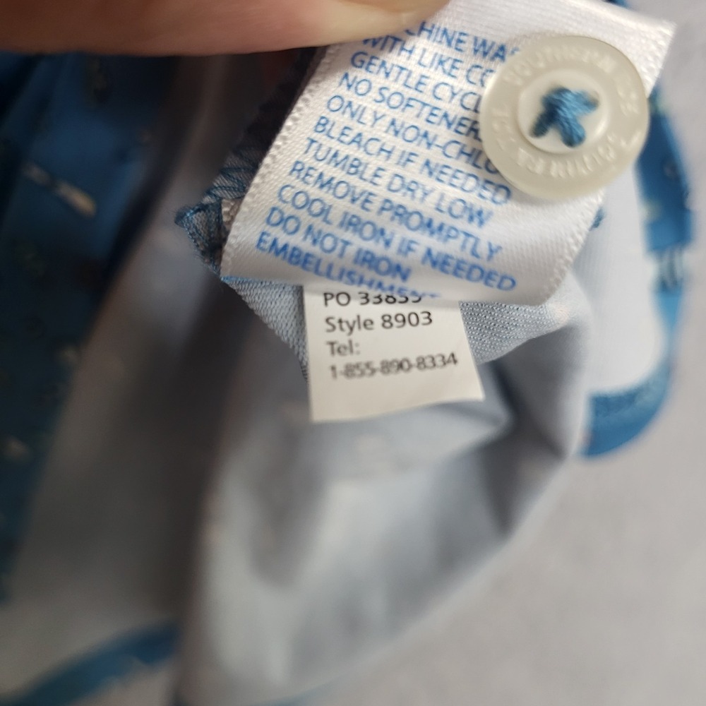 Southern Tide Shirt Mens Small Blue Driver Hampstead Printed Performance Polo - Picture 10 of 10